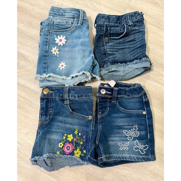 Cat & Jack Other - Girls Denim Shorts Bundle Jumping Beans Cat & Jack Squeeze Size 4 5 6 set of 4